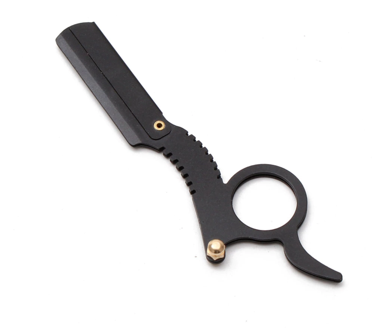 

Опасная бритва металлическая шаветка со сменным лезвием парикмахеру, барберу Черная Black