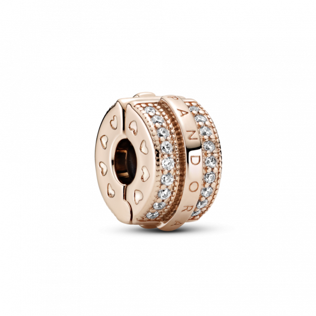 

Серебряный шарм-клипса Pandora "Ряд паве" Rose 789042C01