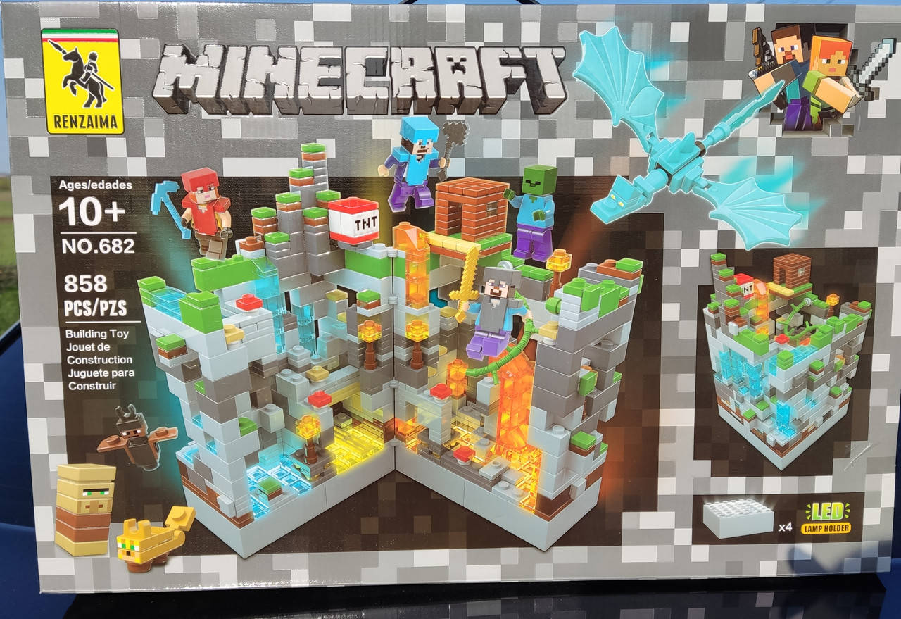 

Конструктор Renzaima Minecraft 682 Нападение на серую крепость 858 дет
