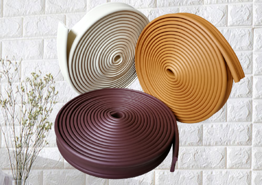 

Гибкий плинтус на клейкой ленте, 10м в рулоне. Светло-коричневый