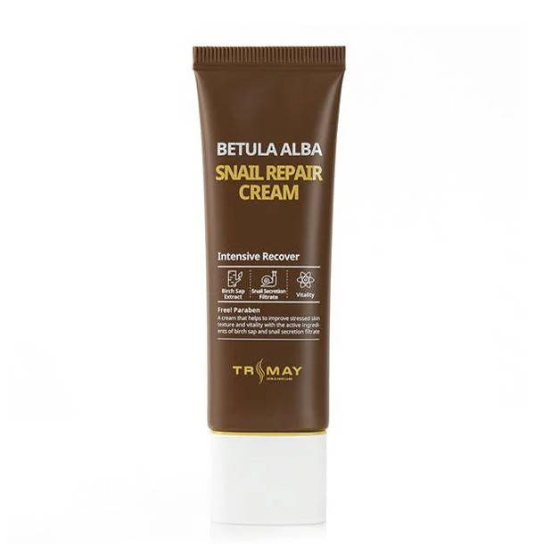 

Крем с муцином улитки и березовым соком TRIMAY Betula Alba Snail Repair Cream