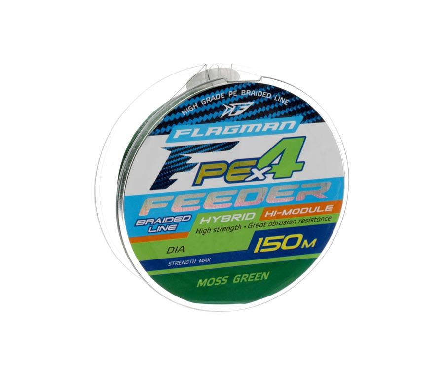 

Шнур Flagman PE Hybrid F4 Feeder 150м Moss Green 0.16мм 8.5кг, Зелёный