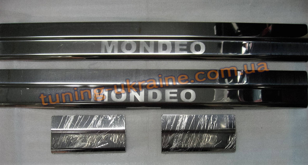 

Хром накладки на пороги надпись гравировкой для Ford Mondeo 2008-2013