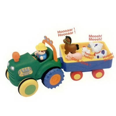 

Игрушка на колесах Трактор с трейлером на колесах свет укр язык Kiddieland 024753