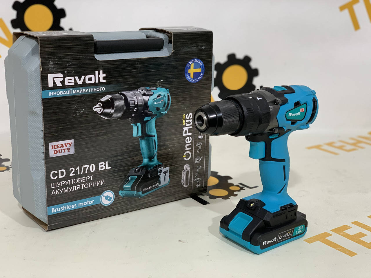 

Шуруповерт аккумуляторный ударный Revolt CD 21/70 BL OnePluse