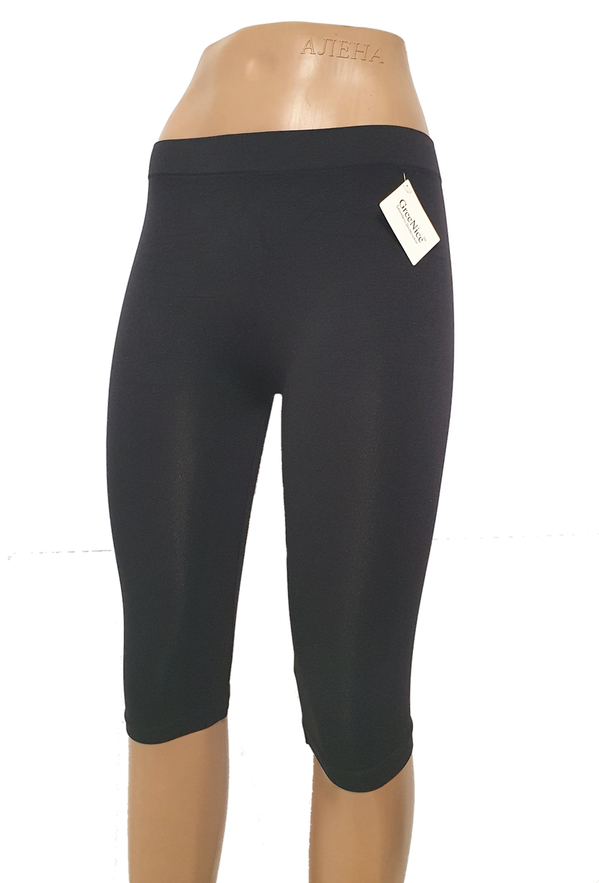 

Бесшовные бриджи из микрофибры Greenice, Черный