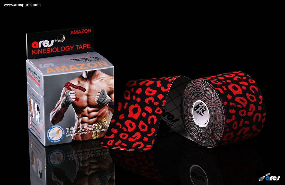 

Кинезиологический тейп ARES AMAZON TAPE 5м, красный леопард