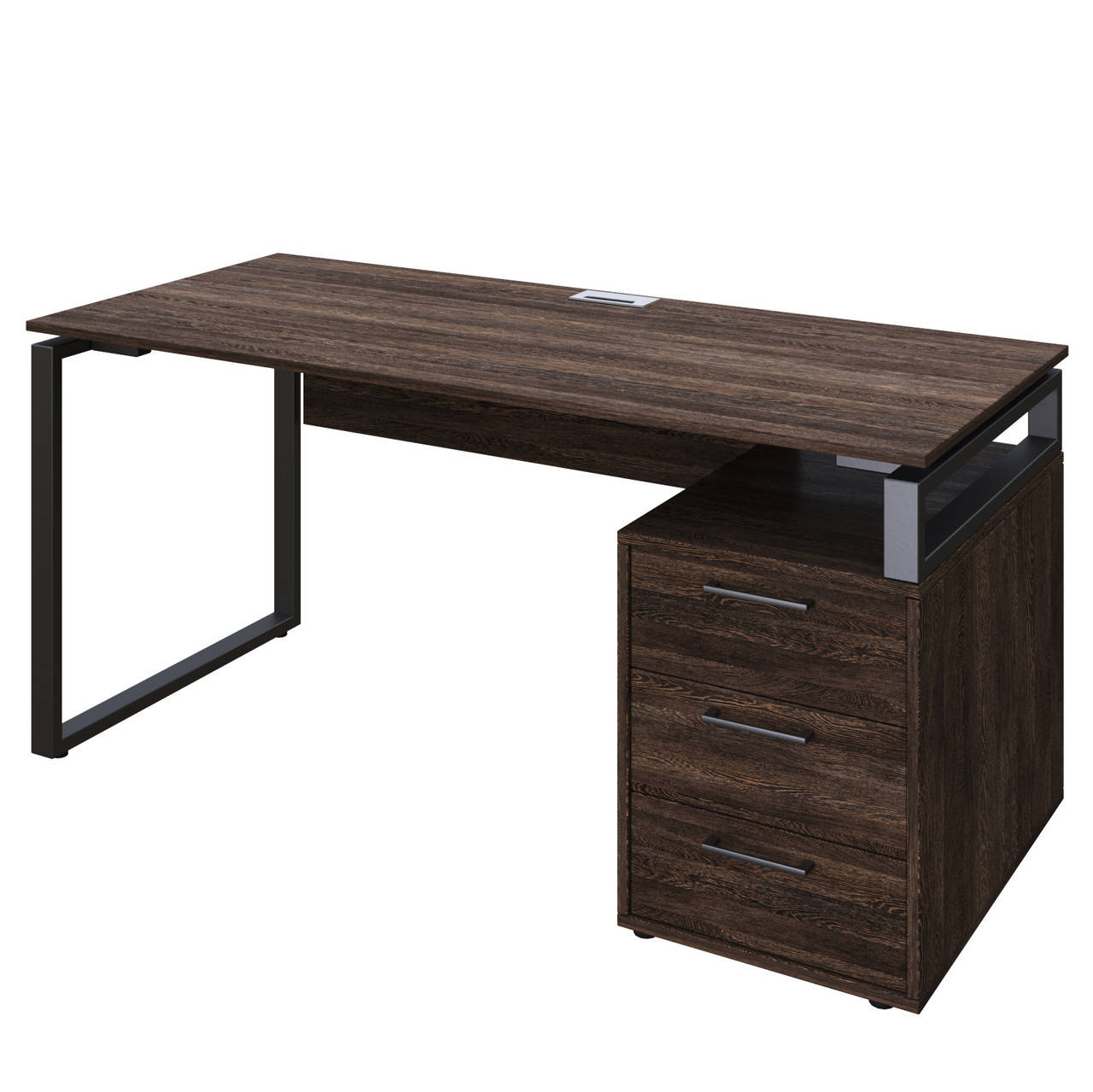 

Офисный письменный стол Loft Details L160b венге винтаж с царгой 36