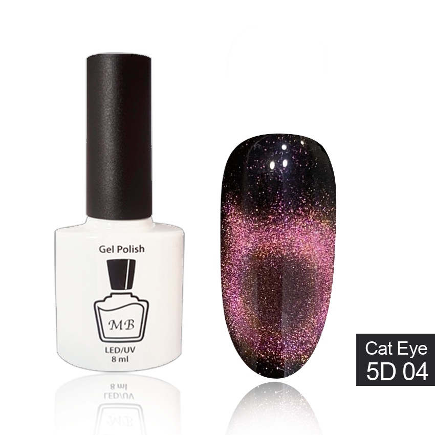 

Гель-лак MB 5D Cat Eye 04 фиолетово-золотой, магнитный 8 мл