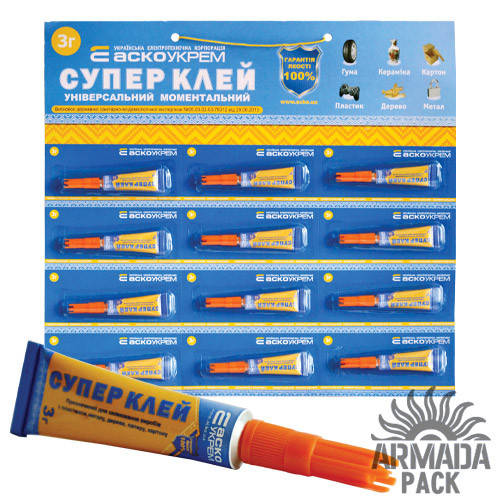 

Супер клей Аско Укрем 3 г 12 шт