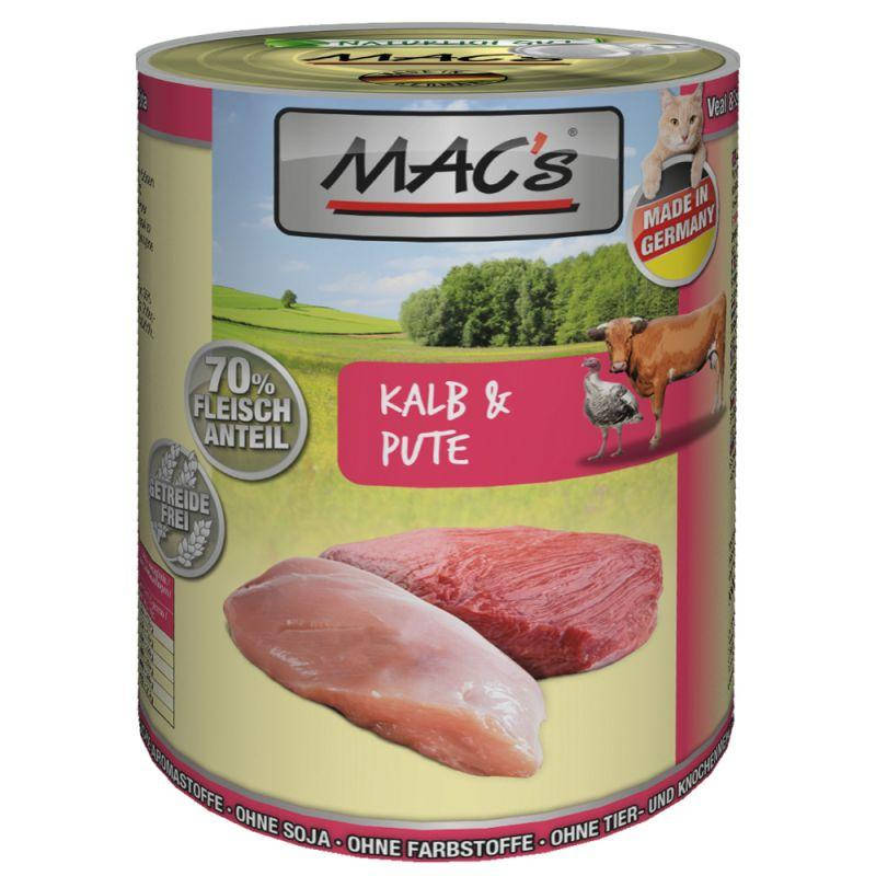 

Консервы для котов Mac`s Kalb Pute Телятина и Индейка