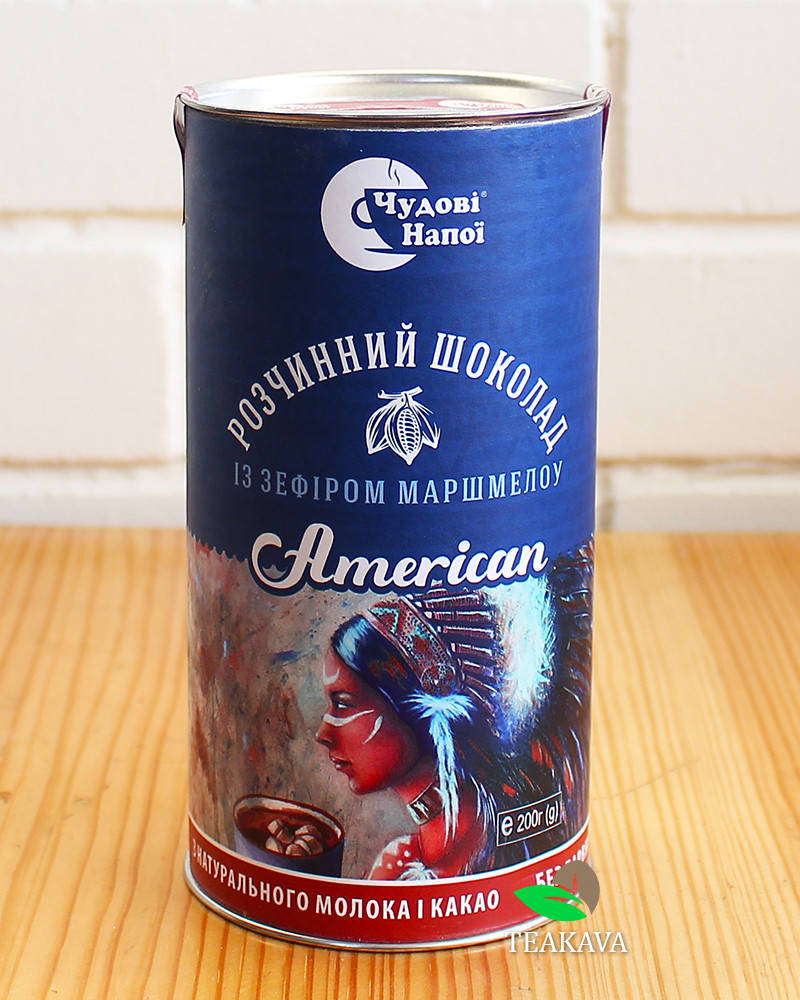 

Горячий шоколад Чудові напої American с зефиром маршмеллоу, 200 г (тубус)