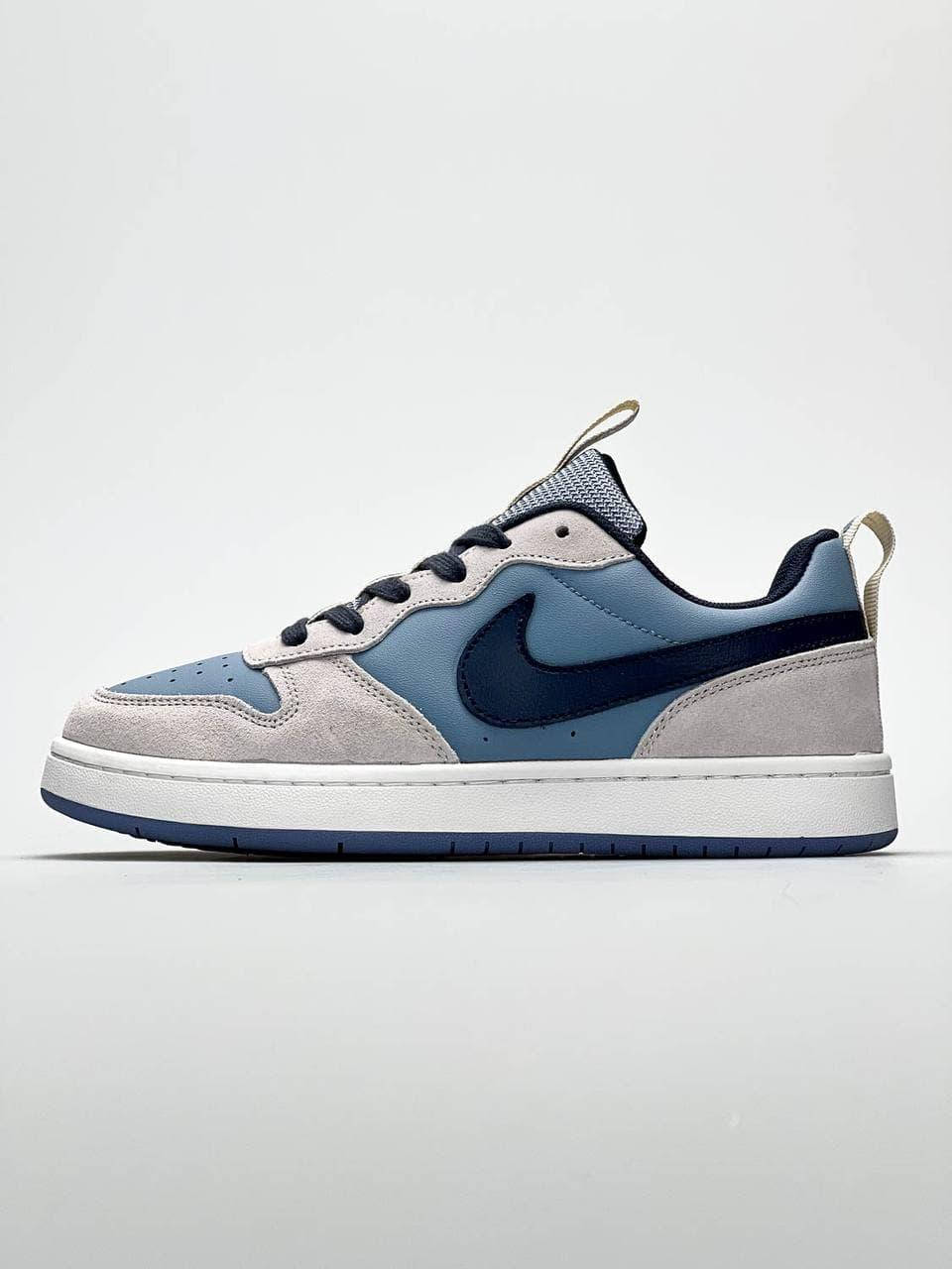 

Женские кроссовки Nike Court Borough Low 2 Gray Blue | Синие кожаные кроссовки Найк, Синий