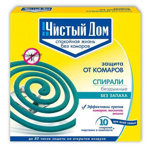 

Спирали Чистый дом (без дыма,без запаха) (10шт) 60шт/уп
