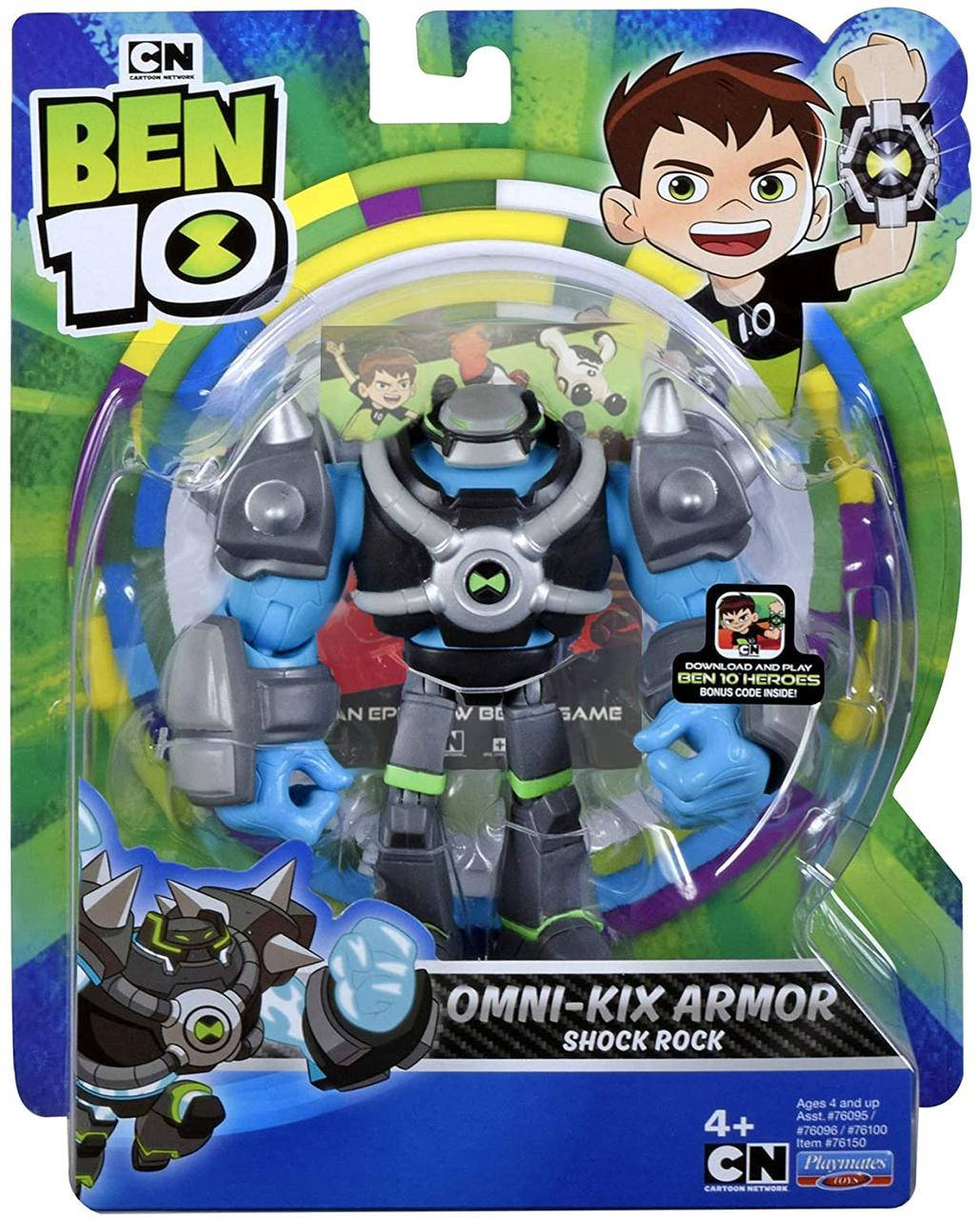 

Фигурки Бен Тен 10 Ben 10 Omni-Kix Armor Shock Rock Рок Шок Оригинал