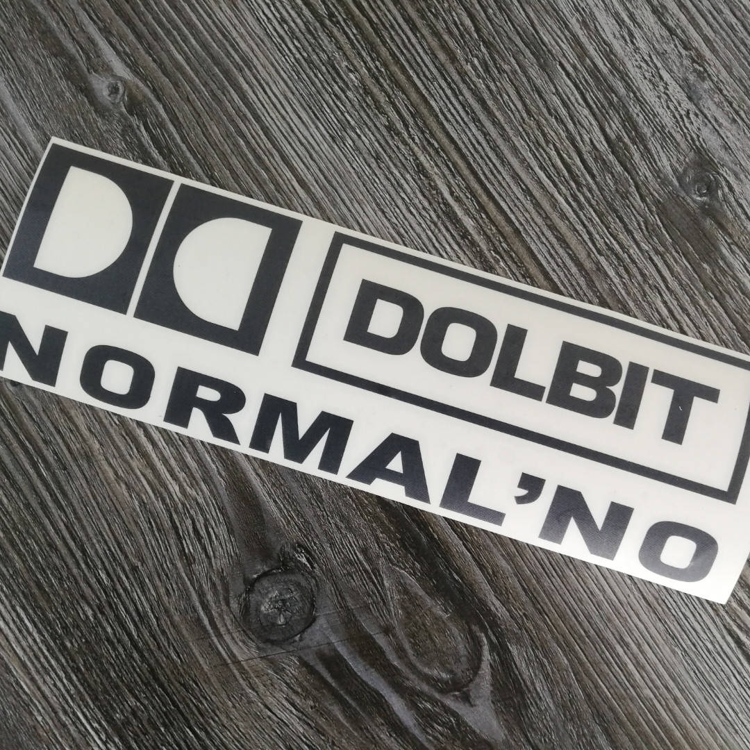 

Наклейка DOLBIT NORMAL'NO черная, Белый