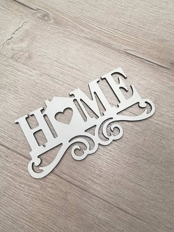 

Слово ламинированное в подарочную коробку Home