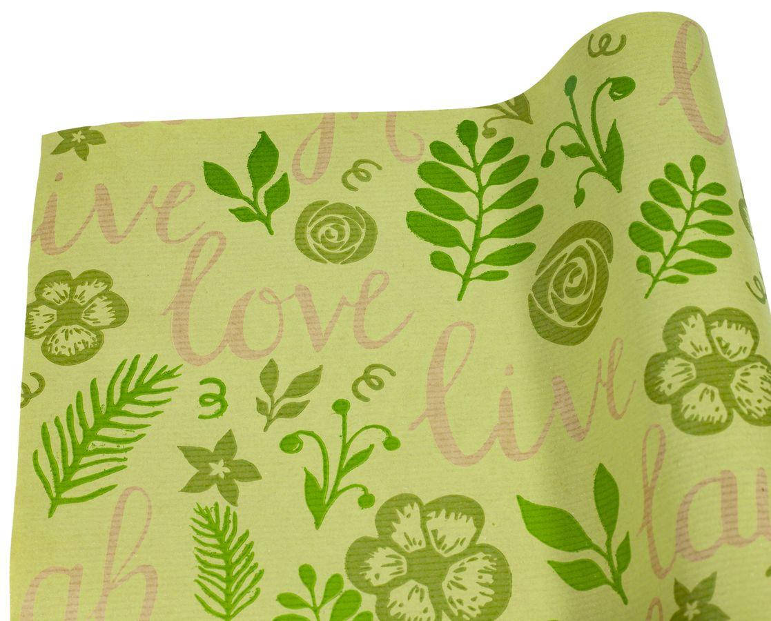 

Бумага крафт, "Love laugh" на зеленом Unison, Пт 871