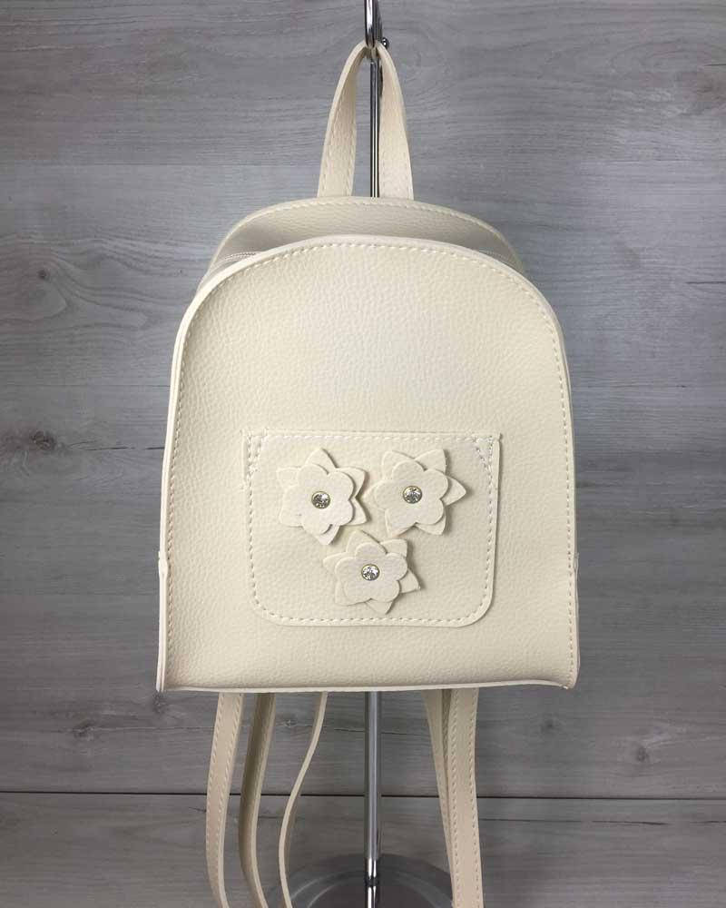 

Женский рюкзак «Цветы» бежевый