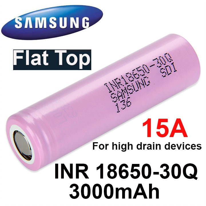 

Аккумулятор высокотоковый SAMSUNG INR18650-30Q 3.6V 3000mAh 15A