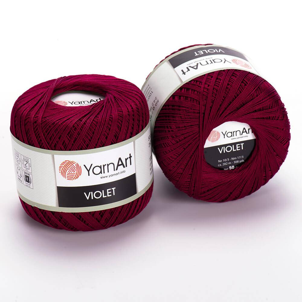 

Пряжа YarnArt Violet / Ярнарт Виолет / хлопок / Бордовый 0112