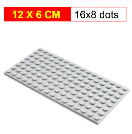 

Базова пластина для ЛЕГО, LEGO поле 12х6 см (светло-серый)