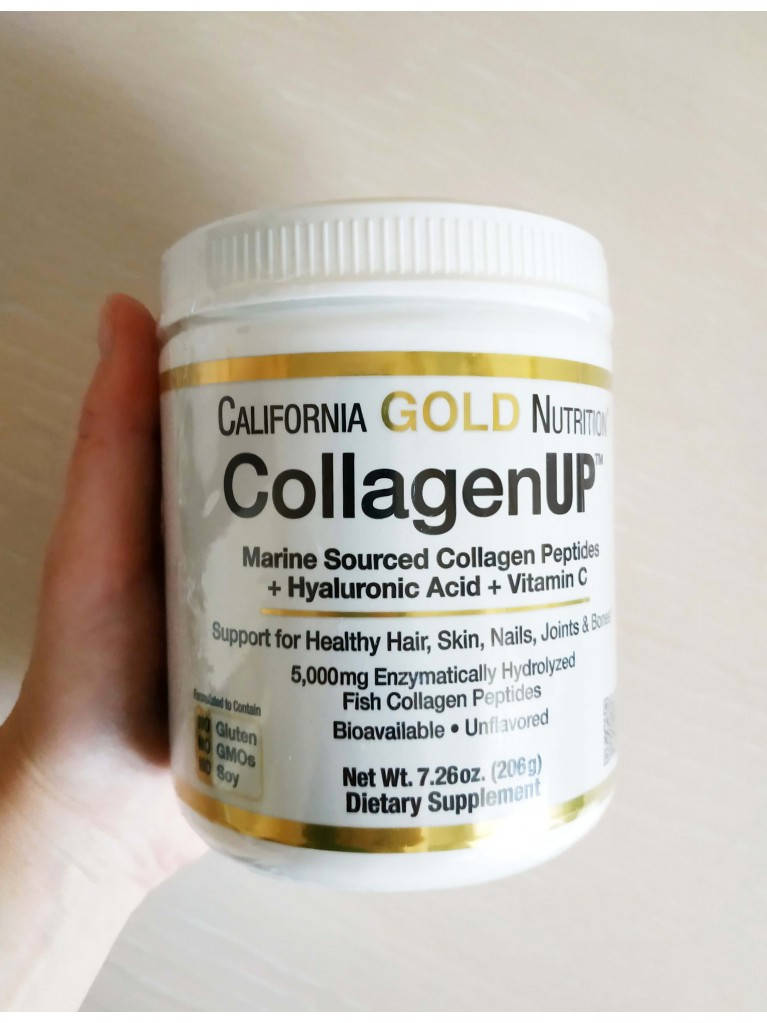 

Морской коллаген-пептид с гиалуроновой кислотой и витамином С,California Gold Nutrition CollagenUP,206гр