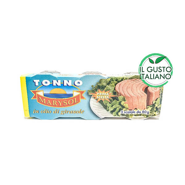 

Тунец Marysol -Tonno in olio (3 шт по 80 gr)
