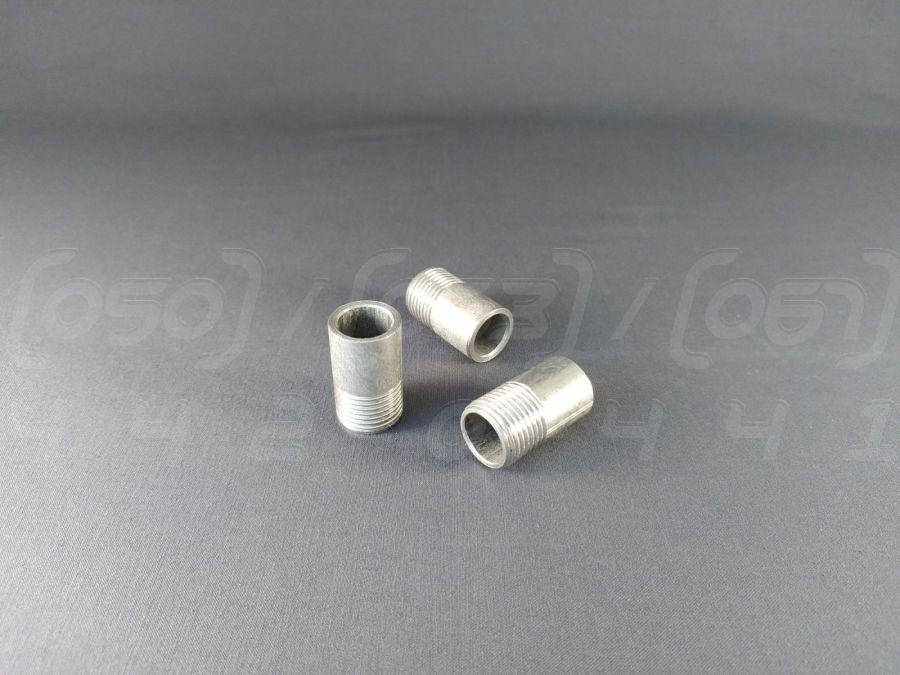 

Різьба Ду 15 (1/2") нержавіюча (ніпель приварний) AISI 304, Серый