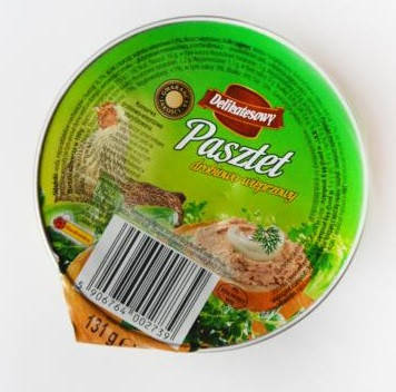 

Паштет Курино-Свиной Деликатесный Pasztet Drobiowo-Wieprzowy Delikatesowy 131 г Польша