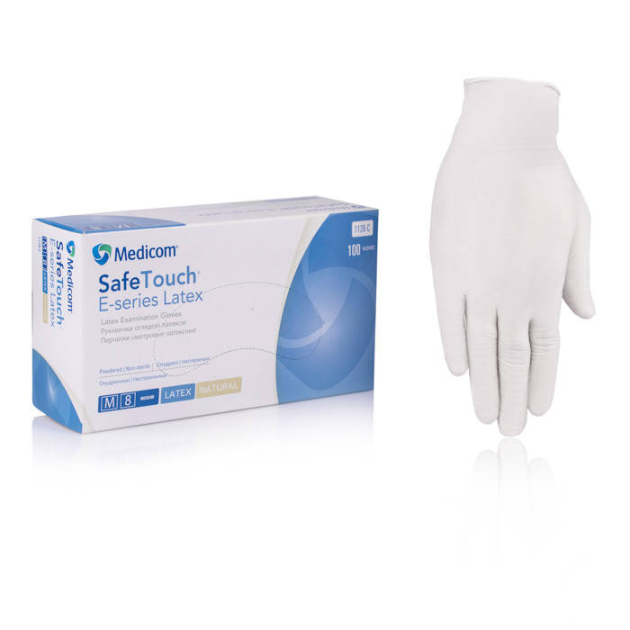 

Перчатки латексные опудреные. размер . TM Medicom, Белый