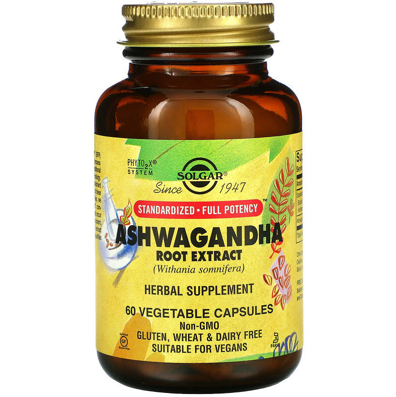 

Экстракт корня ашваганды SOLGAR "Ashwagandha Root Extract" (60 капсул)