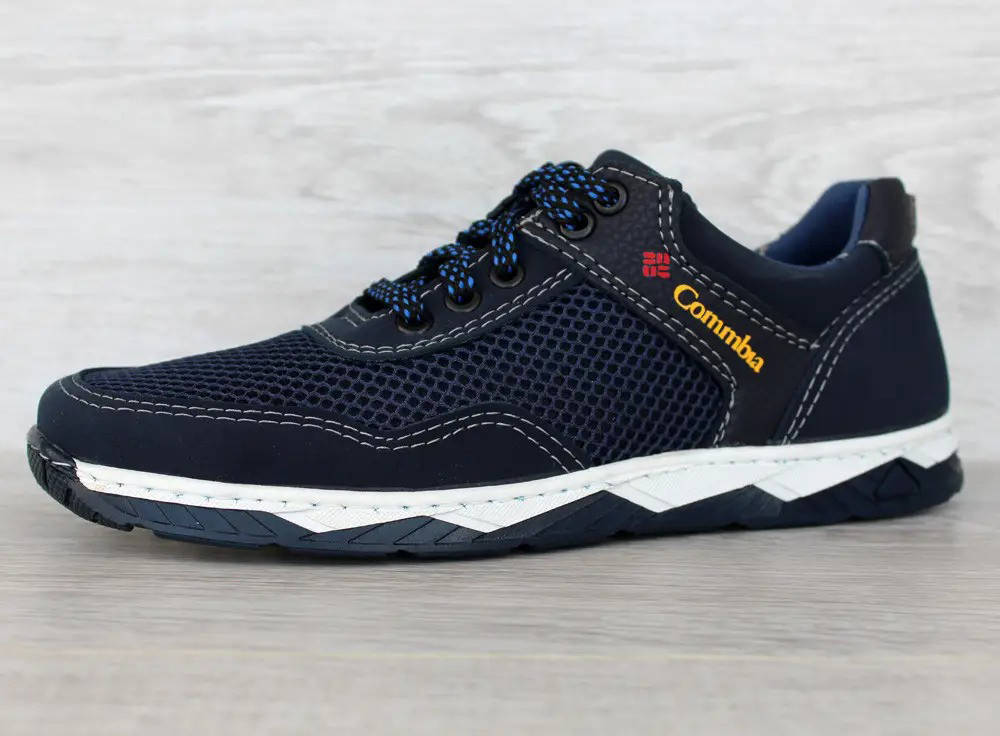 

Кроссовки мужские летние сетка синего цвета (Кл-23сбк), Синий