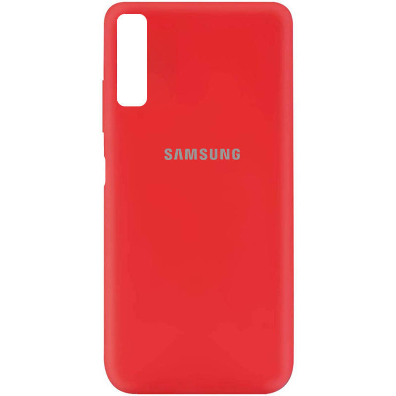 

Силиконовый чехол для Samsung Galaxy A7 2018 A750 Красный микрофибра soft touch