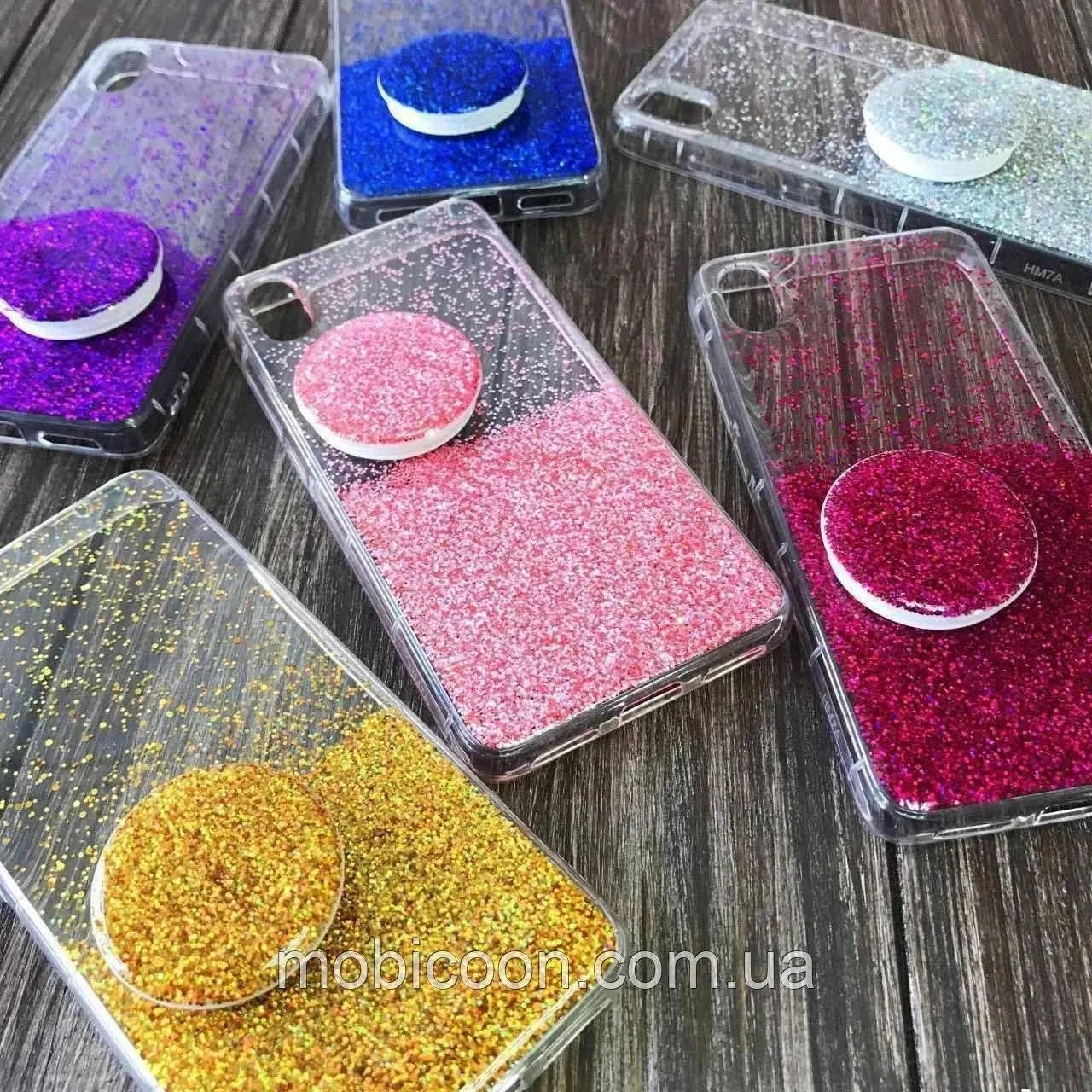 

Чехол силиконовый Fashion popsoket для Samsung Galaxy A02s (A025), Разные цвета