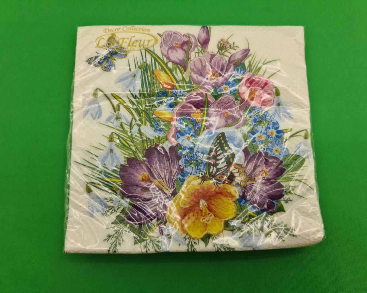 

Дизайнерская салфетка (ЗЗхЗЗ, 20шт) La Fleur Первоцвет (1302) (1 пач)