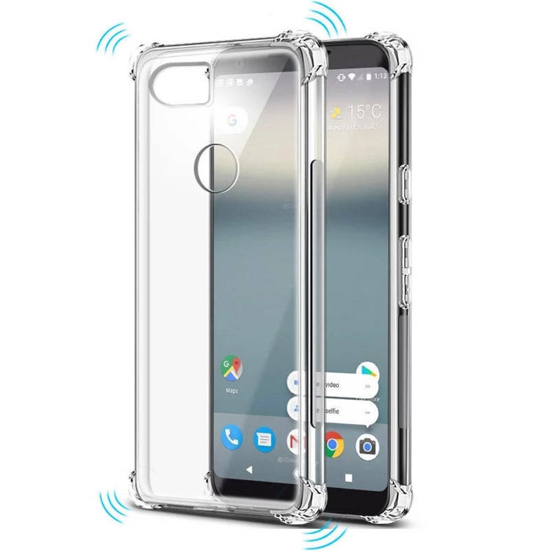 

Прозрачный силиконовый противоударный чехол Airbag TPU для Google Pixel 2XL