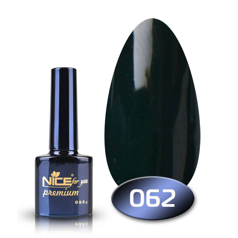 

Гель-лак Nice for you Premium 062 черно-зеленый 8,5 мл
