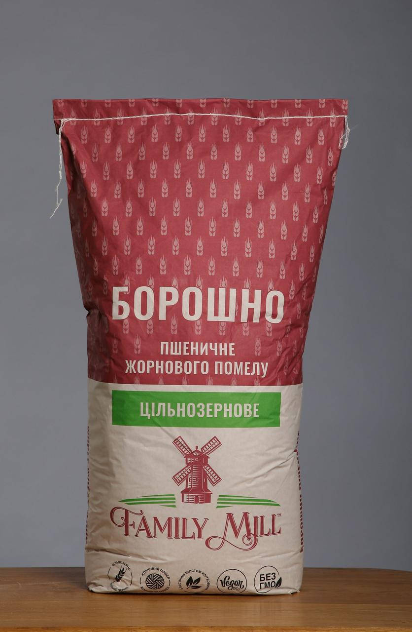 

Мука пшеничная цельнозерновая, жернового помола. (25 кг)