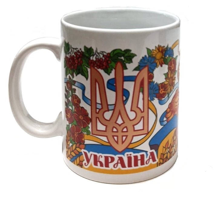 

Сувенирная чашка Украина Герб, Белый