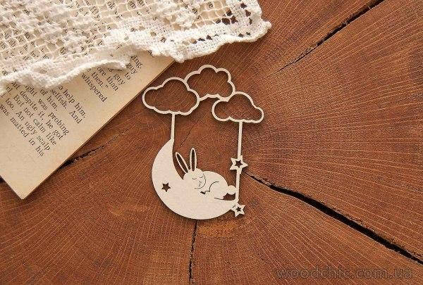 

Чипборд "Зайка на луне"