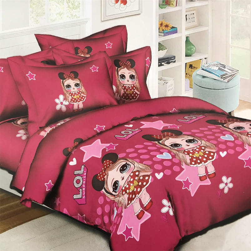 

Детское постельное белье полуторное односпальное TM Krispol 150*220 Куклы Лол 793960, Розовый