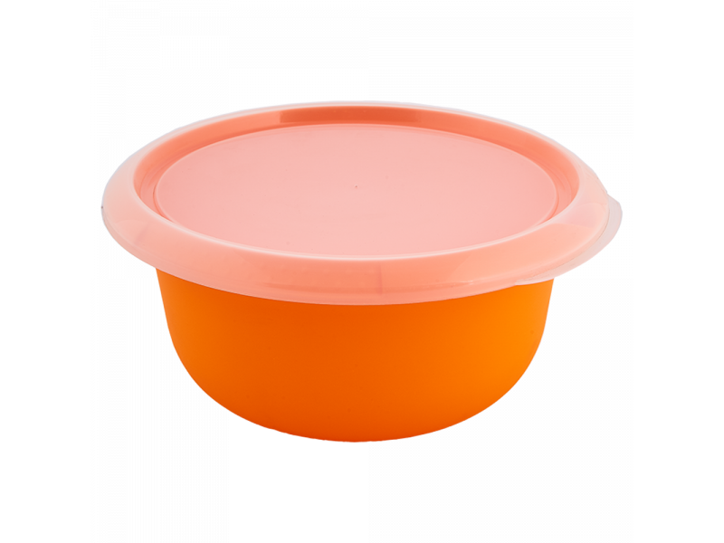 

Миска кухонная с крышкой 3,75л. (_св.оранж./пр.)