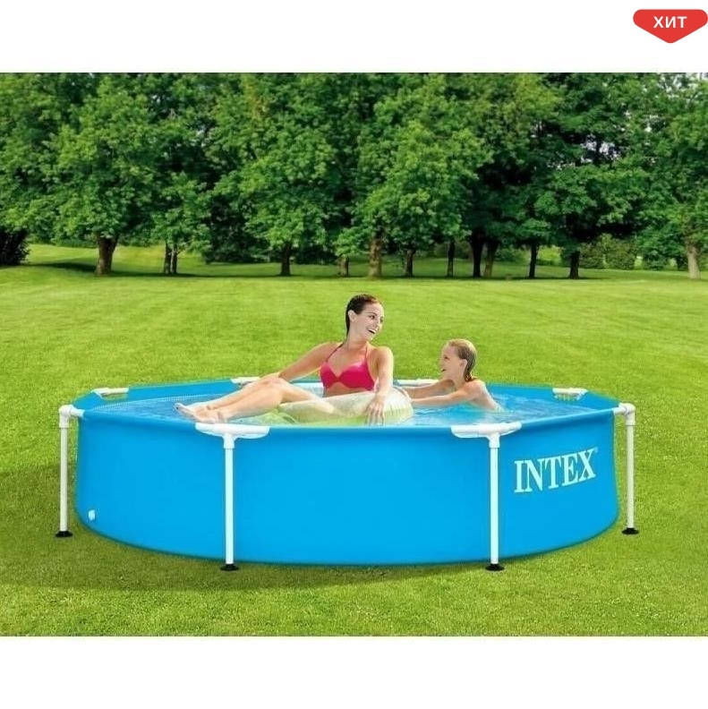 

Каркасный бассейн круглый для дачи всей семьи прочный Intex Metal Frame™ 28205 (244х51 см, объем 1828 л)