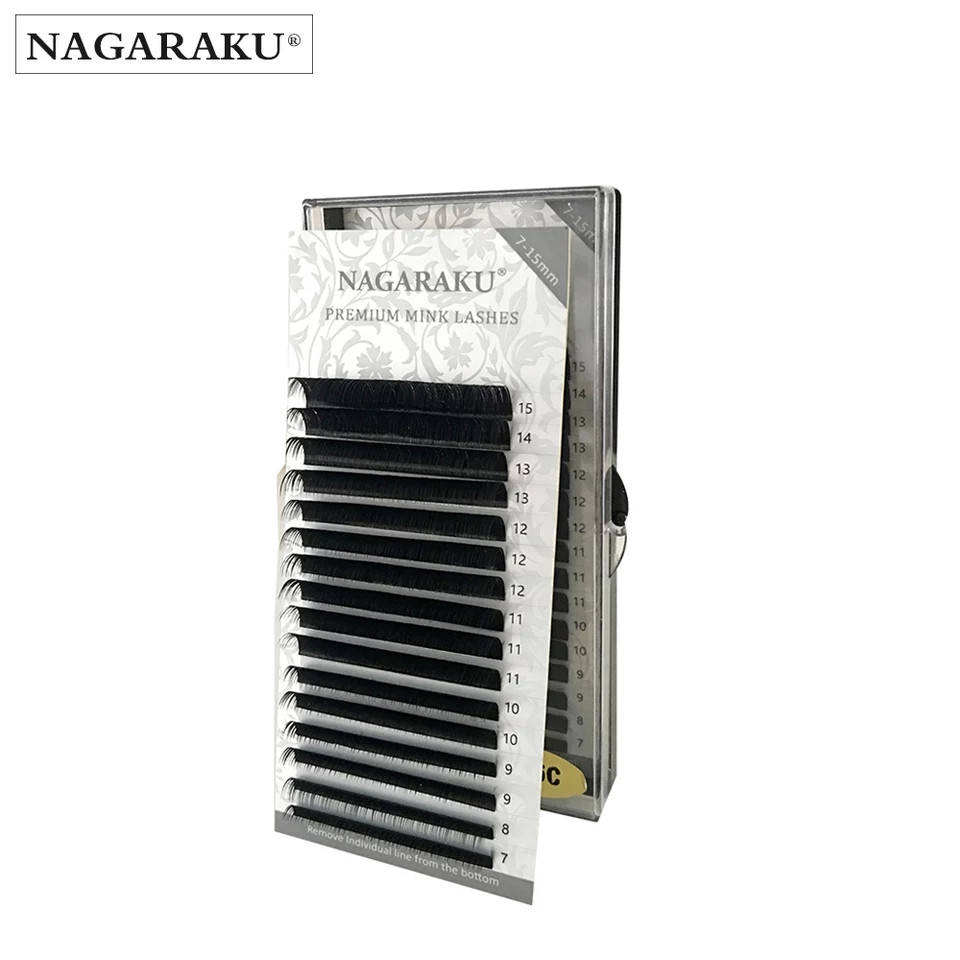 

Nagaraku Mix ресницы 7-15мм 16 линий 0.10, D
