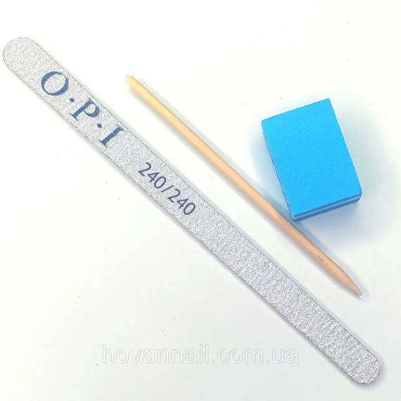 

Одноразовый набор OPI, пилочка 240/240, баф + апельсиновая палочка
