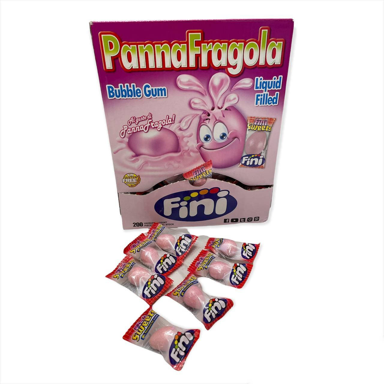 

Жевательная резинка ТМ ФИНИ (Fini) Panna Fragola с клубничной начинкой 200 шт