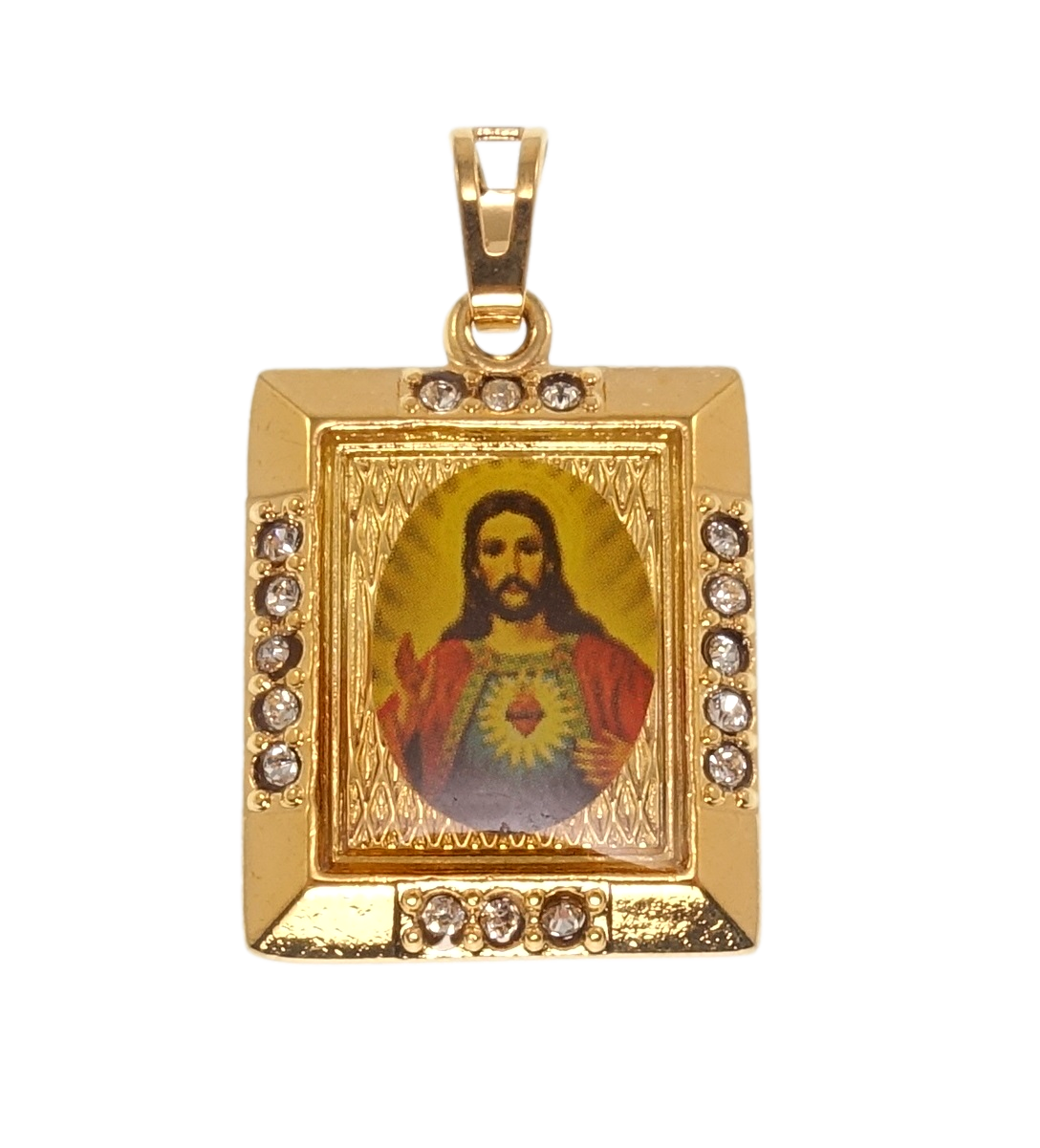 

Кулон Xuping Позолота 18K "Винтажная Ладанка Иисус Xupingистос" для цепочки до 6мм