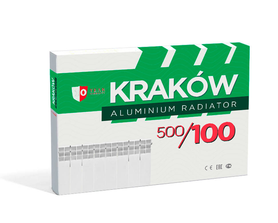

Радиатор Krakow 500x100 (500/96) Алюминиевый
