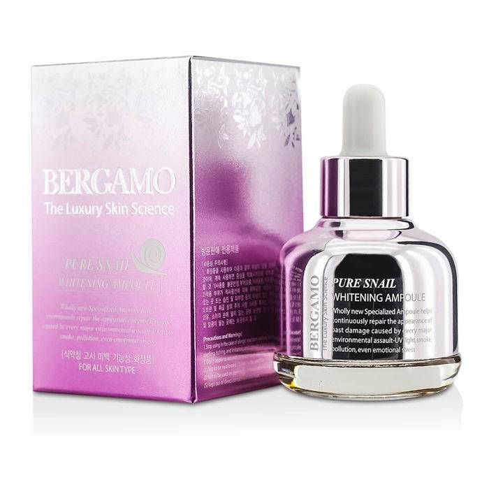 

Ампульная сыворотка с муцином улитки для осветления пигментации BERGAMO Pure Snail Whitening Ampoule
